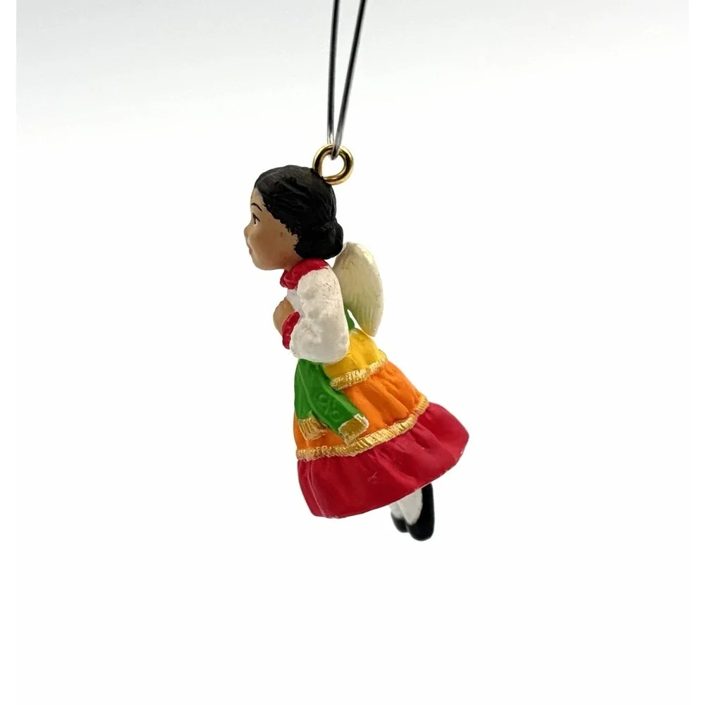 1996 Hallmark Keepsake Miniature Ornament Joyous Angel Feliz Navidad Vintage